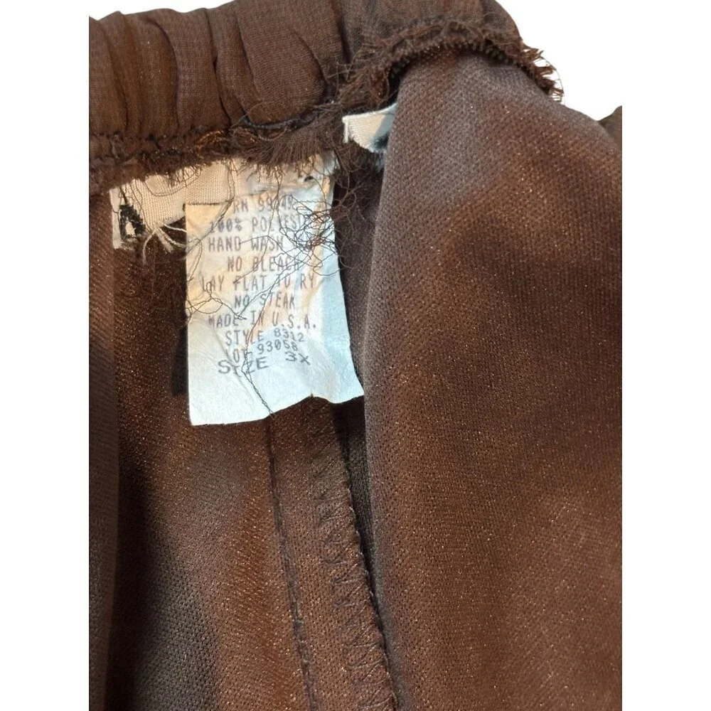Women's 3X Brown Wide Leg Pants
